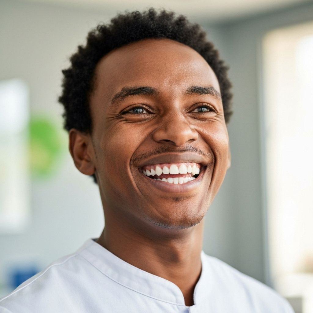 Happy Ethiopian Patient with Beautiful Smile